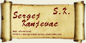 Sergej Kanjevac vizit kartica